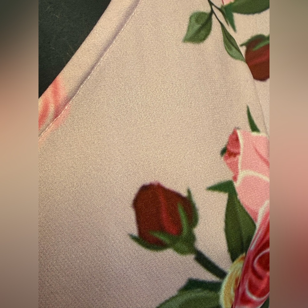 Vintage Rose Pencil Dress Pale Pink floral New - Picture 5 of 11